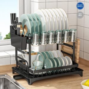 Two-Tier Dish Drying Rack for Your Kitchen!