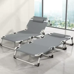 Adjustable Sleeping Chair, Portable Folding Bed for Camping